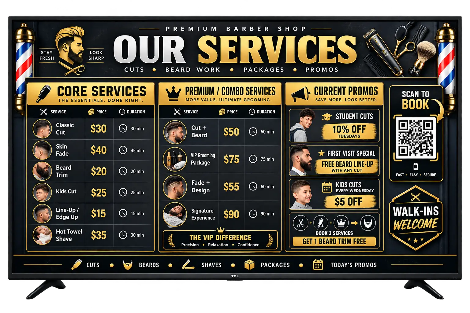 Service menu