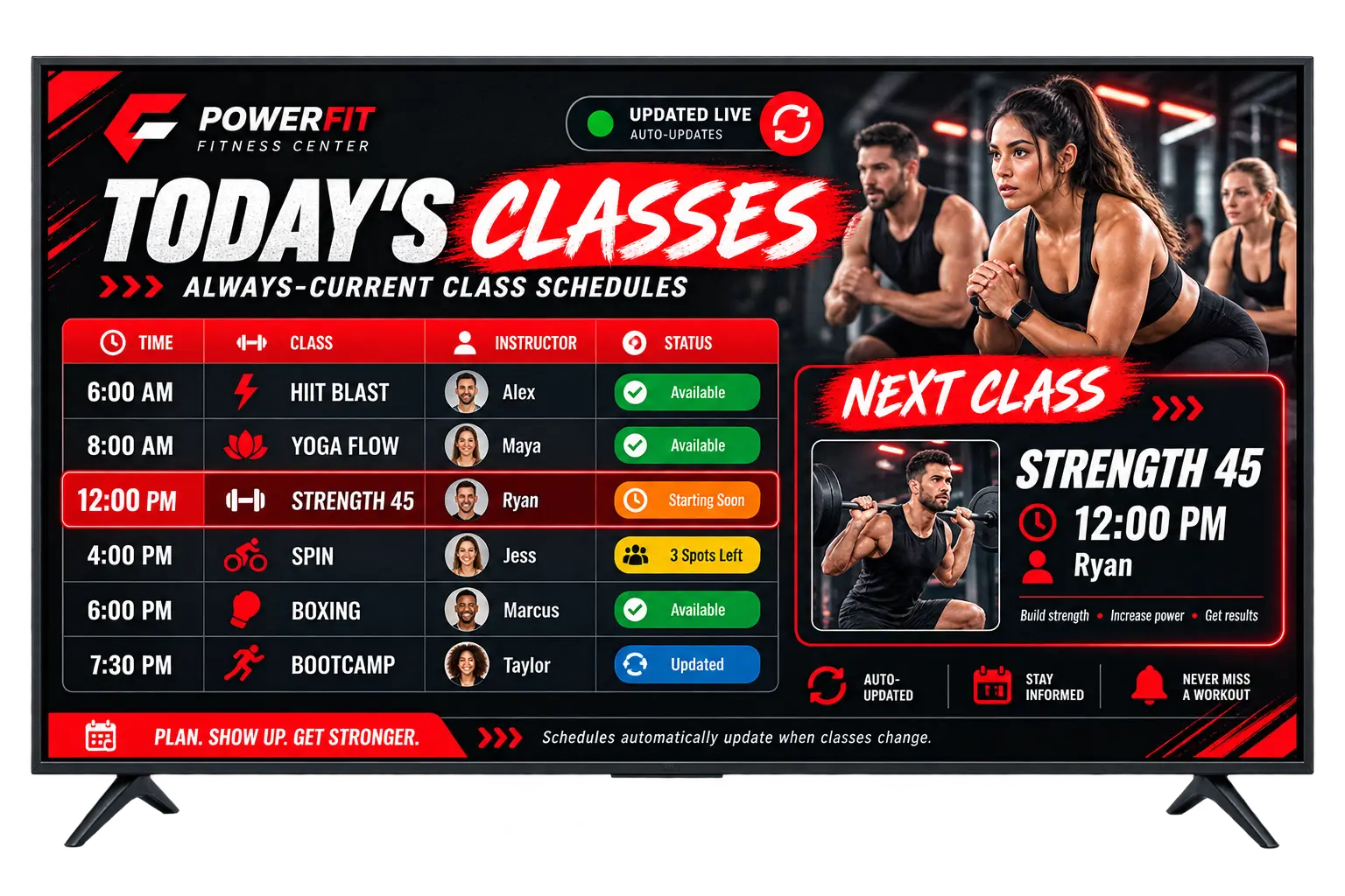 Always-current class schedules