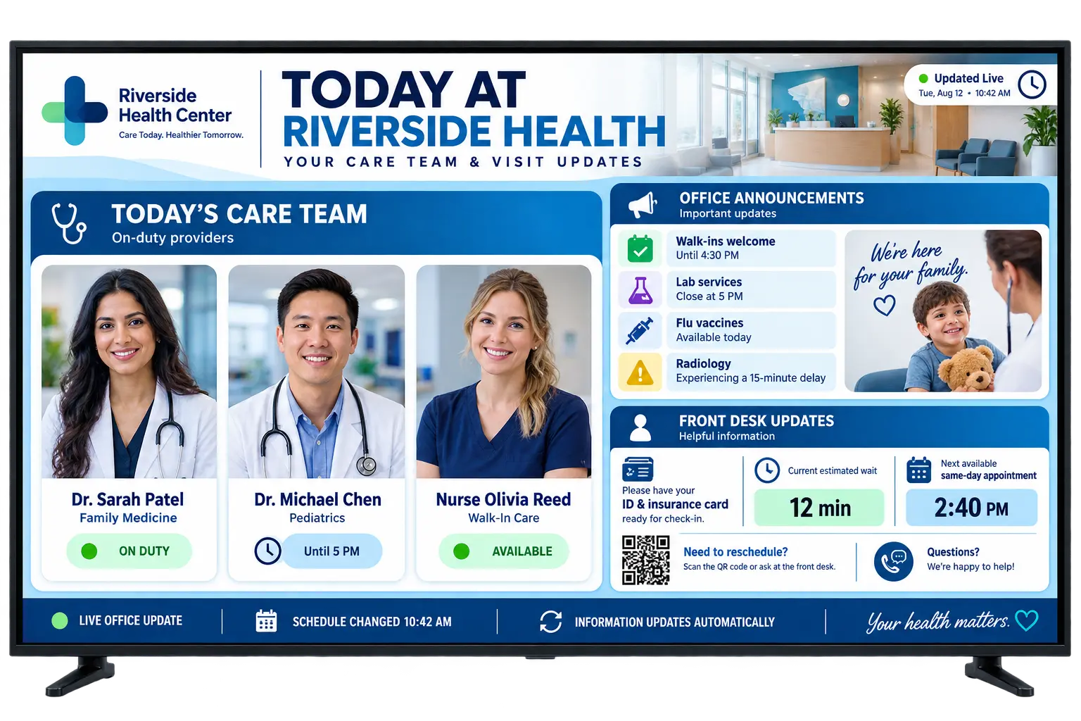 Provider and visit info