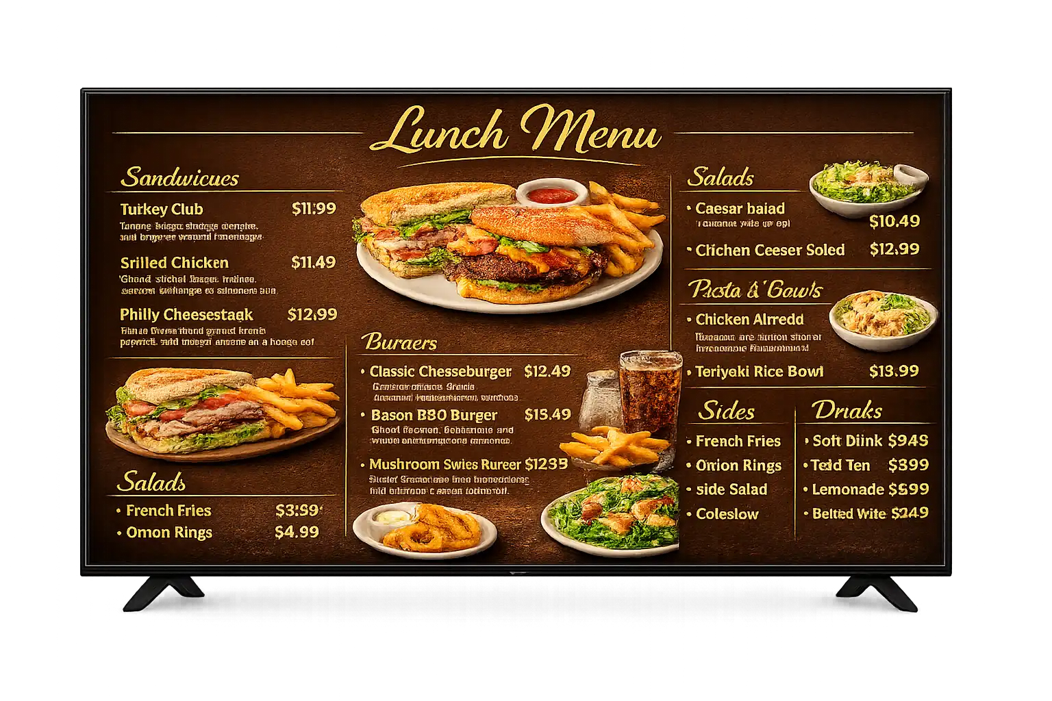 Save time with day-parted menus — Lunch